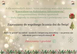 Druga edycja kalendarza adwentowego